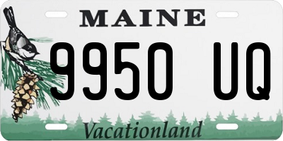 ME license plate 9950UQ