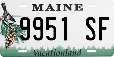ME license plate 9951SF