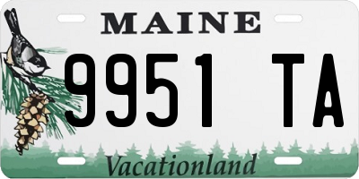ME license plate 9951TA