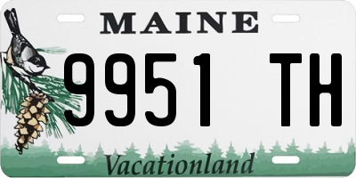 ME license plate 9951TH