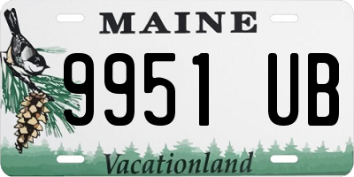 ME license plate 9951UB