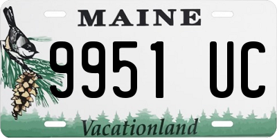 ME license plate 9951UC