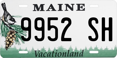 ME license plate 9952SH