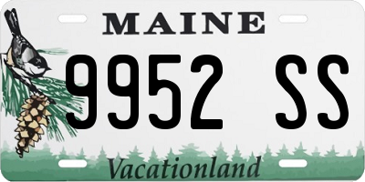 ME license plate 9952SS