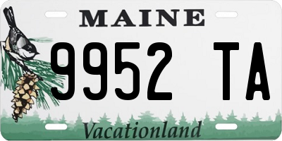 ME license plate 9952TA
