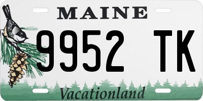 ME license plate 9952TK