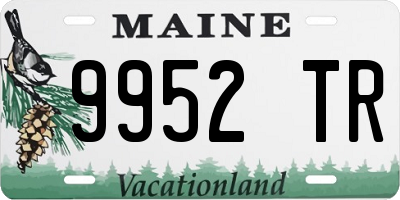 ME license plate 9952TR