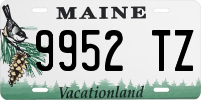 ME license plate 9952TZ