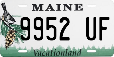 ME license plate 9952UF