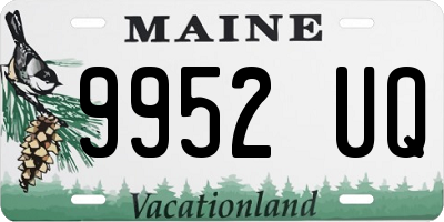 ME license plate 9952UQ