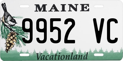 ME license plate 9952VC