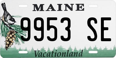 ME license plate 9953SE