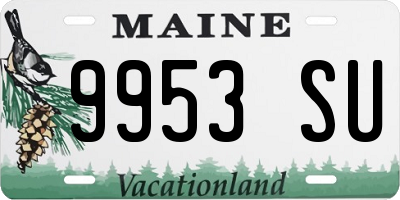 ME license plate 9953SU