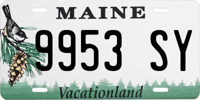 ME license plate 9953SY
