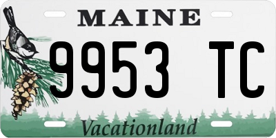 ME license plate 9953TC