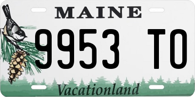 ME license plate 9953TO