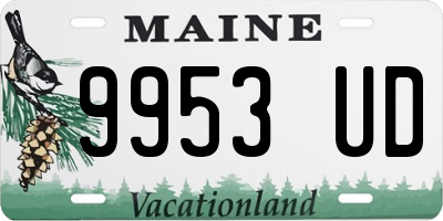 ME license plate 9953UD
