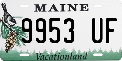 ME license plate 9953UF
