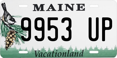 ME license plate 9953UP