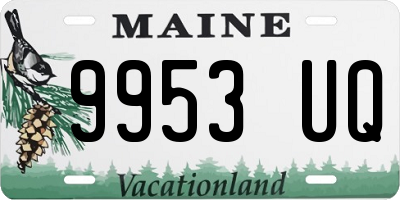 ME license plate 9953UQ