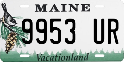 ME license plate 9953UR