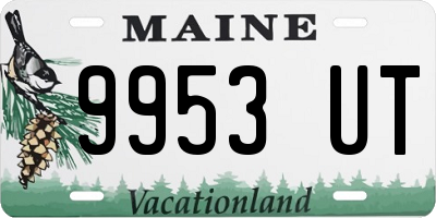 ME license plate 9953UT