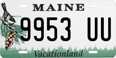 ME license plate 9953UU