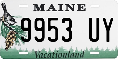 ME license plate 9953UY