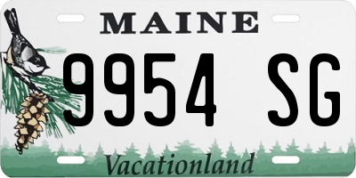 ME license plate 9954SG