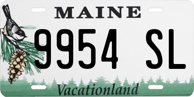 ME license plate 9954SL