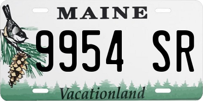 ME license plate 9954SR