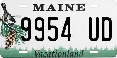 ME license plate 9954UD