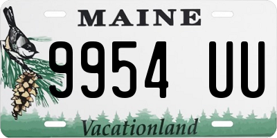 ME license plate 9954UU