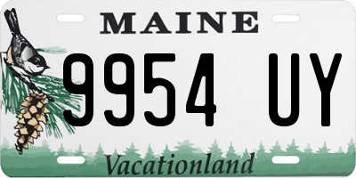 ME license plate 9954UY