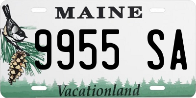 ME license plate 9955SA