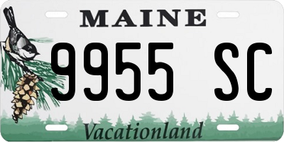 ME license plate 9955SC