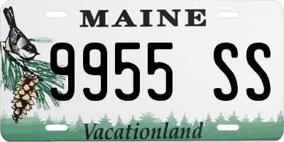 ME license plate 9955SS