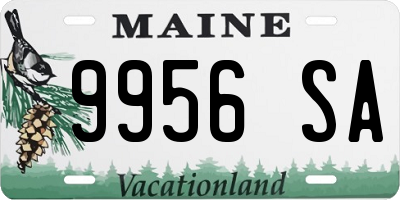 ME license plate 9956SA