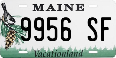 ME license plate 9956SF