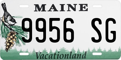 ME license plate 9956SG