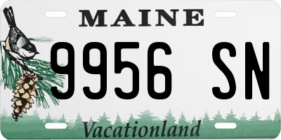 ME license plate 9956SN