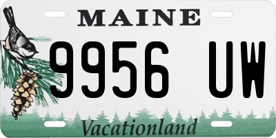 ME license plate 9956UW