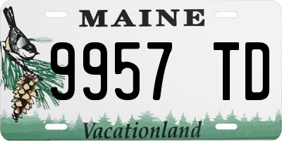 ME license plate 9957TD