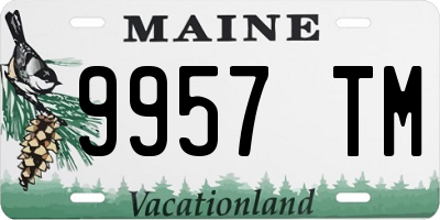 ME license plate 9957TM