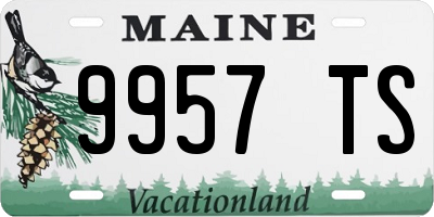 ME license plate 9957TS