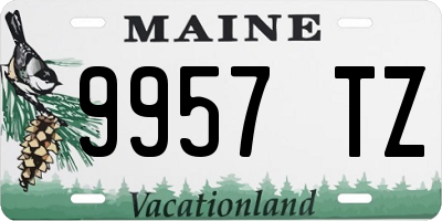 ME license plate 9957TZ