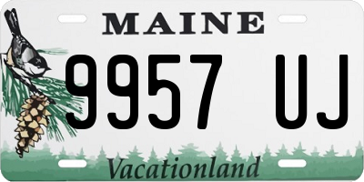 ME license plate 9957UJ