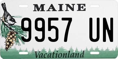ME license plate 9957UN