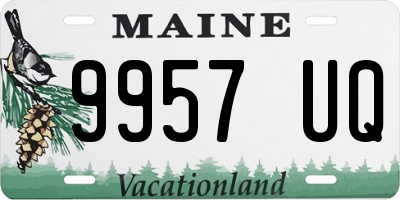 ME license plate 9957UQ