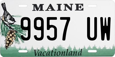 ME license plate 9957UW